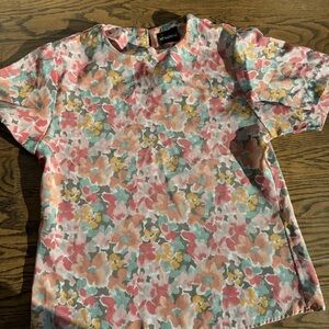 Vintage Notations Floral Pastel Top